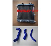 Aluminum Radiator +BLUE HOSE For Autobianchi A112 3-7 series Lancia A 112 S3/4/5