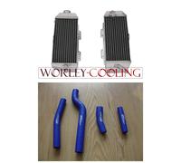 Aluminum radiator & BLUE hose For YAMAHA YZ450F 2003 2004 2005 03 04 05 new