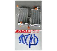 Aluminum radiator + BLUE silicone hose for HONDA XRV750 XRV 750 AFRICA TWIN new