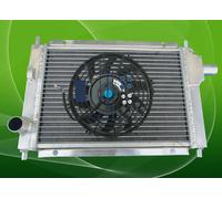 Aluminum radiator+FAN For 1997-2001 1998 1999 2000 ROVER MINI COOPER S MPI MT 00