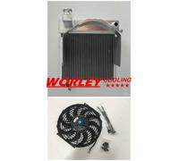 Aluminum radiator+Fan for Austin Healey Sprite Bugeye MG Midget 948-1098 Manual
