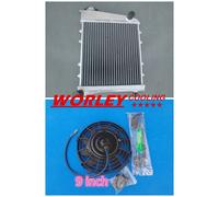 ALUMINUM RADIATOR &FAN for AUSTIN MINI/ROVER COOPER/MORRIS ALL MODELS 1967-1991