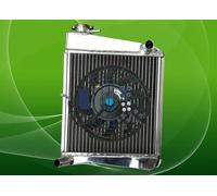 Aluminum Radiator+FAN FOR Austin Rover MINI Cooper Switch 1275 GT 1992-1997 96