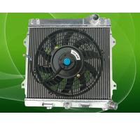 Aluminum Radiator+FAN For BMW E30 M3 2.3L 1986-1991 320is 1987-1993 manual MT 92