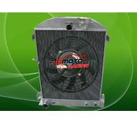 Aluminum Radiator+FAN For FORD Chopped-Ford Engine 1932 Auto/Manual 32 AT/MT