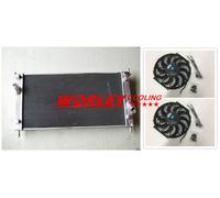 Aluminum radiator + fan for Ford Focus MK2 RS305 RS350 ST225 MAZDA 3 2.0 2.3 MT