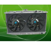 Aluminum Radiator+FAN For HONDA Civic CRX CR-X 1.5L 1.6L MT 1988-1991 1989 1990