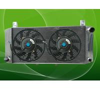 Aluminum radiator+FAN For LOTUS Esprit S3 1980-1987 manual 1986 1985 1984 1983