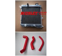 Aluminum Radiator + RED HOSE For Autobianchi A112 3-7 series Lancia A 112 S3/4/5