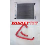 ALUMINUM Radiator & RED HOSE For Nissan 300ZX Z32 3.0 TURBO 1989-1997 AT new