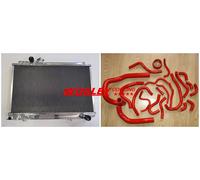 Aluminum Radiator & silicone hose For 86-1992 Toyota Supra Soarer MK3 7M-GTE RED