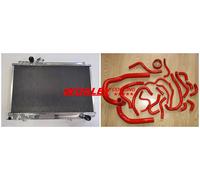 Aluminum Radiator & silicone hose For 86-1992 Toyota Supra Soarer MK3 7M-GTE RED