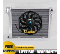 Aluminum Radiatore Acqua Fan Per ENGINE COOLING BMW M20B23 2.3L M20B25 2.5L 6cyl