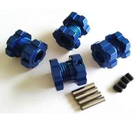 Aluminum Splined 17mm Wheel Hubs Hex Adaptar -4pcs Blue For Traxxas 1/10 E REVO 2.0 VXL 8654 7758