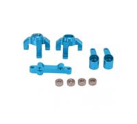 Aluminum Steering Group Assembly with Front Steering Cup for Losi MiniT 2.0 2WD 1/18 Truck(Blue )