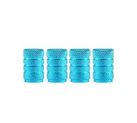 Aluminum Tire Valve Caps, Dustproof Caps, Universal Stem Covers Compatible With Cars, Bike And Bicycle, Trucks, Motorcycles Airtight Seal (Light Blue-4Pcs)
