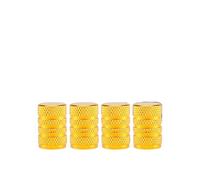 Aluminum Tire Valve Caps, Dustproof Caps, Universal Stem Covers Compatible With Cars, Bike And Bicycle, Trucks, Motorcycles Airtight Seal (Gold-4Pcs)