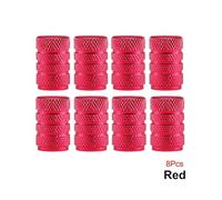 Aluminum Tire Valve Caps, Dustproof Caps, Universal Stem Covers Compatible With Cars, Bike And Bicycle, Trucks, Motorcycles Airtight Seal (Red-8Pcs)