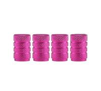 Aluminum Tire Valve Caps, Dustproof Caps, Universal Stem Covers Compatible With Cars, Bike And Bicycle, Trucks, Motorcycles Airtight Seal (Pink-4Pcs)