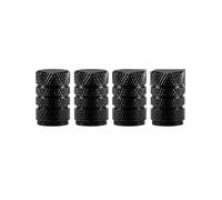 Aluminum Tire Valve Caps, Dustproof Caps, Universal Stem Covers Compatible With Cars, Bike And Bicycle, Trucks, Motorcycles Airtight Seal (Black-4Pcs)