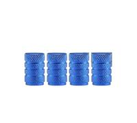 Aluminum Tire Valve Caps, Dustproof Caps, Universal Stem Covers Compatible With Cars, Bike And Bicycle, Trucks, Motorcycles Airtight Seal (Blue-4Pcs)