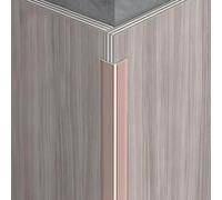 AluminumWall Protector 100 cm - 3 pezzi, protezione angolare per S & Eds, & Rose d (25 x 25 mm)