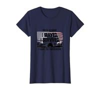 Alumni DD214: Ho servito, Sono Sopravvissuto, Ho i Documenti Maglietta, Donna, Navy, XS