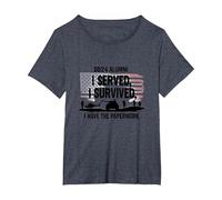 Alumni DD214: Ho servito, Sono Sopravvissuto, Ho i Documenti Maglietta, Donna Plus-Size, Pervinca, 6X