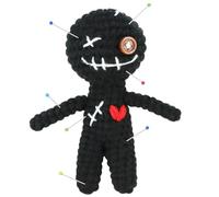 ALUNME Divertente bambola voodoo positiva, regalo di supporto emotivo, graziosa bambola in lana all'uncinetto con aghi, decorazione di ripieno ispiratrice ornamenti positivi regali per amici colleghi