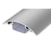 Alunovo - Canalina passacavi in alluminio anodizzato, colore argento opaco, disponibile in diverse lunghezze, Argento, AL90-140