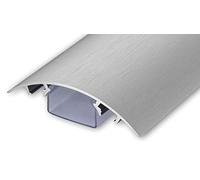 ALUNOVO - Canalina passacavi in alluminio e acciaio INOX spazzolato, diverse lunghezze moderno Lunghezza: 100 cm argento opaco