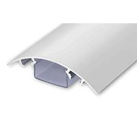 Alunovo, canalina passacavi per tv, in alluminio, laccata, diverse lunghezze, colore bianco, Alluminio, bianco opaco, Lunghezza: 120 cm