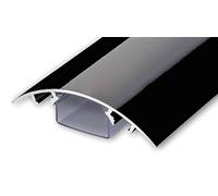 Alunovo, canalina passacavi per TV, in alluminio, laccata, diverse lunghezze, colore nero lucido moderno Länge: 20cm nero lucido