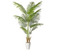 Alupssuc Palma finta alta 5 piedi con 12 tronchi staccabili, grande albero artificiale tropicale da interno Dypsis Lutescens, palma Areca di seta dal tocco reale in vaso