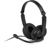 Aluratek Cuffie stereo USB cablate con microfono a cancellazione del rumore e controlli in linea, per apprendimento a distanza, zoom, team MS, videoconferenze, Skype, giochi, riproduzione musicale,