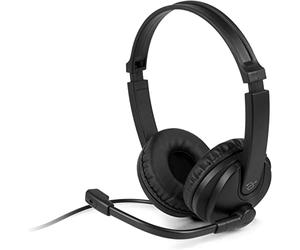 Aluratek Cuffie stereo USB cablate con microfono a cancellazione del rumore e controlli in linea, per apprendimento a distanza, zoom, team MS, videoconferenze, Skype, giochi, riproduzione musicale,