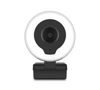 Aluratek Webcam ad anello 2K HD con messa a fuoco automatica con treppiede