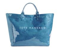 ALUSBELL Grande borsa in PVC per le donne con stampa di lettere Tote borsa da viaggio in carta kraft borsa a tracolla trasparente per trasportare tutte le borse Hobo, Blu