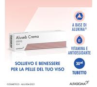 Aluseb - Crema per Dermatite Seborroica con Alukina, Vitamina E e Ribes Nigrus - Ideale per il Sollievo e il Benessere della Pelle di Viso e Corpo - 30ml