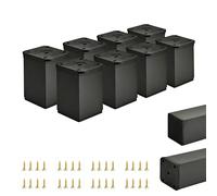 ALUSFERA Piedini regolabili per mobili - Set da 8 - Piedini per mobili dal design elegante - Piedini per mobili 40 x 40 x 60 mm Facile montaggio con set completo di viti