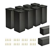 ALUSFERA Piedini regolabili per mobili - Set da 8 - Piedini per mobili dal design elegante - Piedini per mobili 40 x 40 x 100 mm Facile montaggio con set completo di viti
