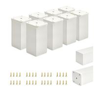 ALUSFERA Piedini regolabili per mobili - Set da 8 - Piedini per mobili dal design elegante - Piedini per mobili 40 x 40 x 80 mm Facile montaggio con set completo di viti