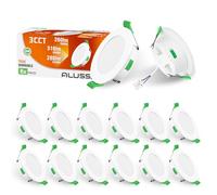 ALUSSO 12 Faretti LED da Incasso, 4W 310Lm Faretti da incasso ultra sottili Dimmerabile, Bianco Caldo 3000K Bianco Neutro 4000K Bianco Freddo 6500K Orientabili, Faretti da Bagno per Cucina, Soggiorno