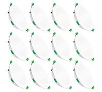 ALUSSO 12 Faretti LED da Incasso, 7W 580Lm Faretti da incasso ultra sottili Dimmerabile, Bianco Caldo 3000K Bianco Neutro 4000K Bianco Freddo 6500K Orientabili, Faretti da Bagno per Cucina, Soggiorno