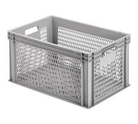 Scatola in plastica sbarrata l x a p 600 320 400 mm grigio alutec 75070 1