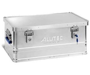ALUTEC MÜNCHEN Scatola in alluminio BASIC 40 LOCK (con serratura a cilindro, 2 chiavi, capacità 40 l, dimensioni esterne (L x P x A): 560 x 370 x 245 mm, resistente alla polvere/agli spruzzi, peso