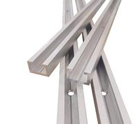 Alutec Profilo a C in alluminio, 17 x 11 mm, adatto per vite M8 anodizzata a T (4 pezzi forati da 1 m)