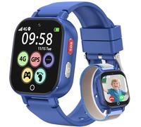Alutoria Smartwatch Bambini-Orologio Bambini con GPS 4G Telefono SOS gioco | Videochiamata Chat Vocale Contapassi Sveglia-Smart watch per Ragazzo e Ragazzi 4-12 Anni Regalo Blu