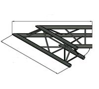 Alutruss Angolo A 2 Vie 45 Gradi Raccordo a T per Traliccio Truss Americana Nero S-Pac 19
