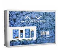 ALV BY ALVIERO MARTINI CAPRI POUR HOMME EAU DE PARFUM ML.100 SPRAY + DEODORANTE ML.150+ PORTA PASSAPORTO